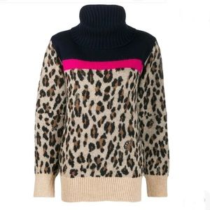 SACAI Leopard Sweater Wool Alpaca